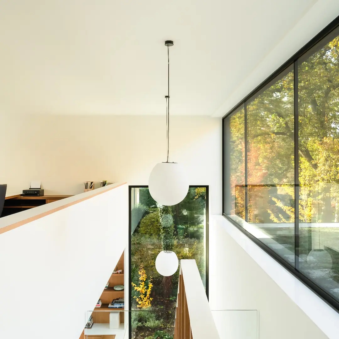 modern villa in evening light